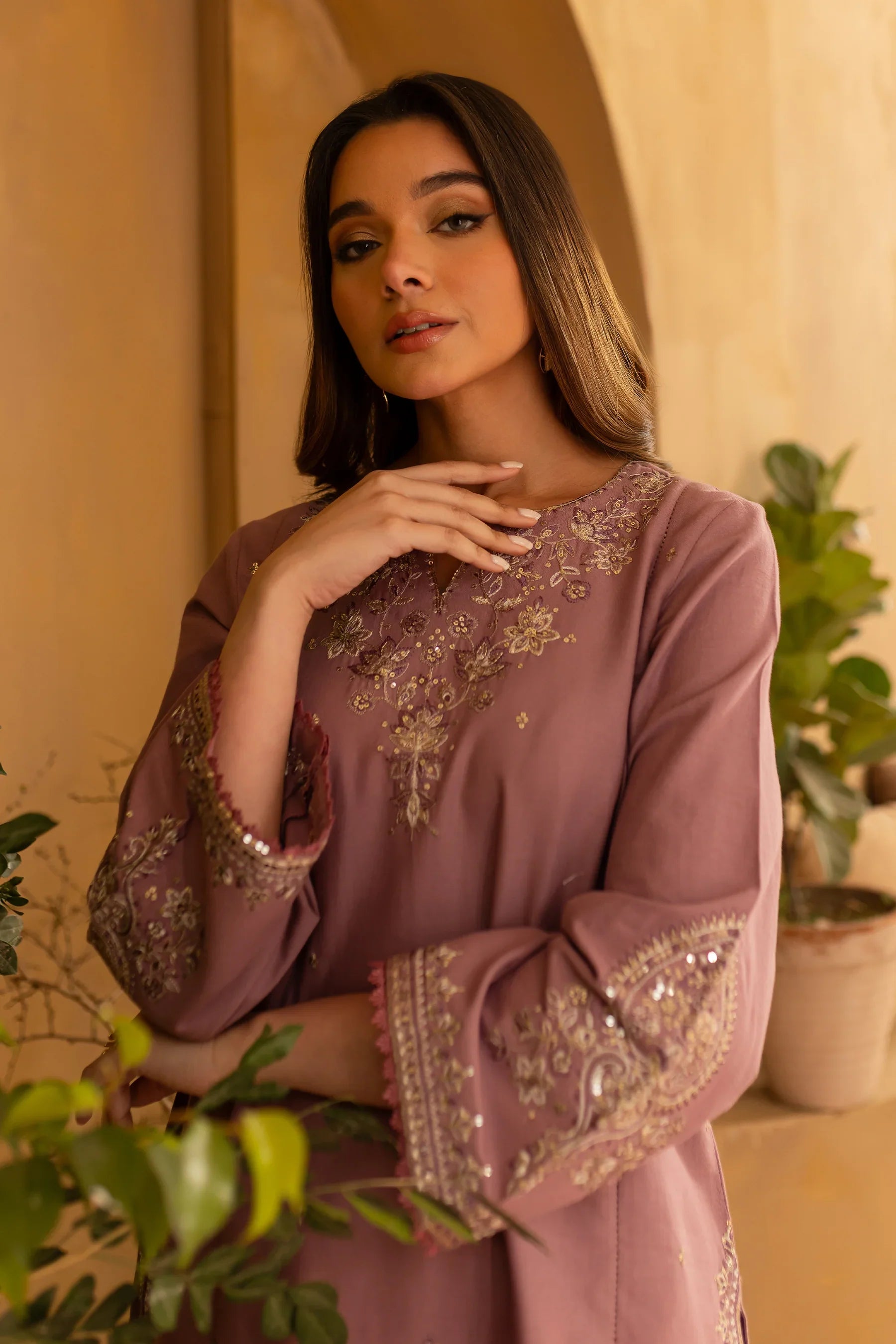 Lawn-2PC EMBROIDERED SHIRT AND TROUSER - 1361