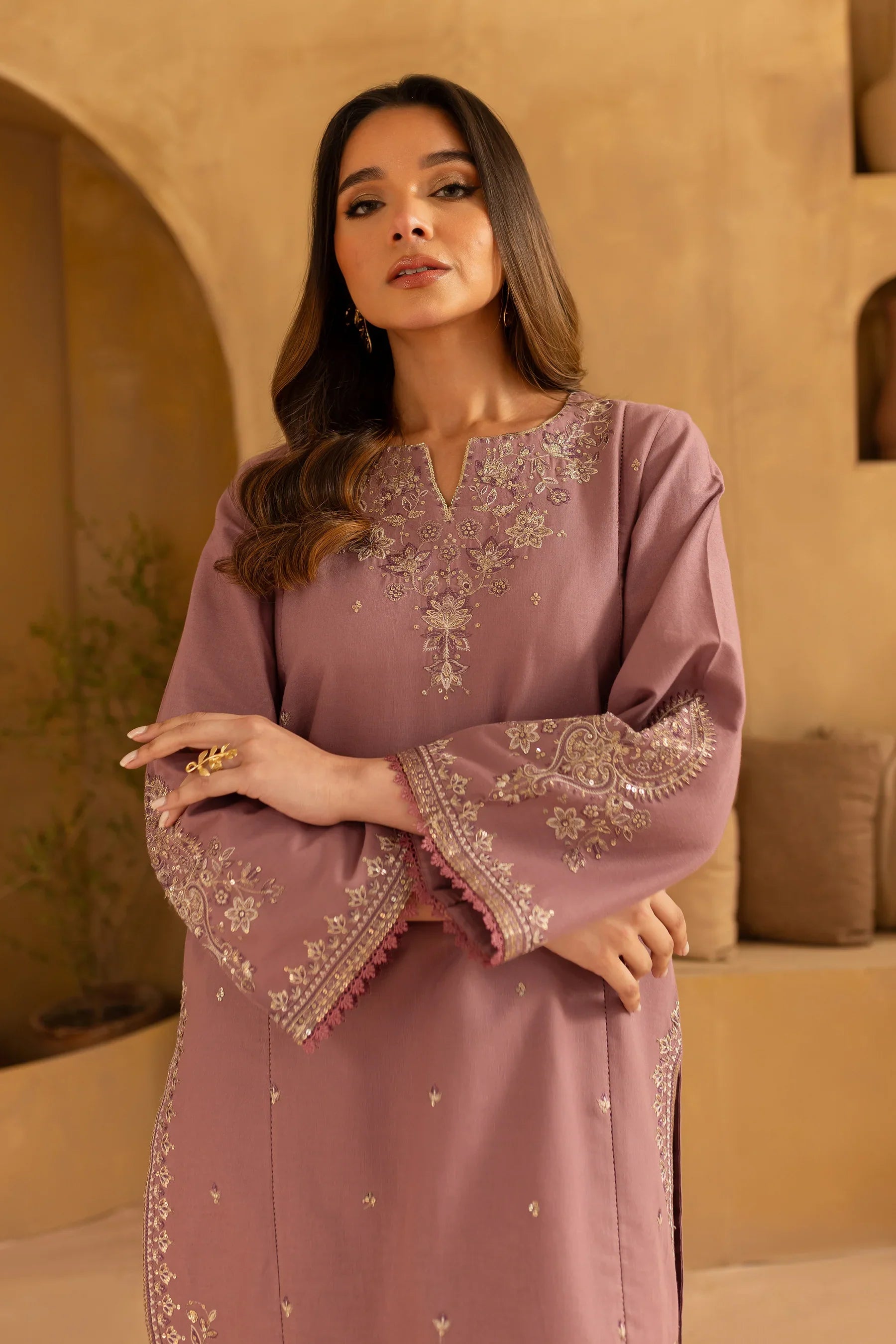 Lawn-2PC EMBROIDERED SHIRT AND TROUSER - 1361