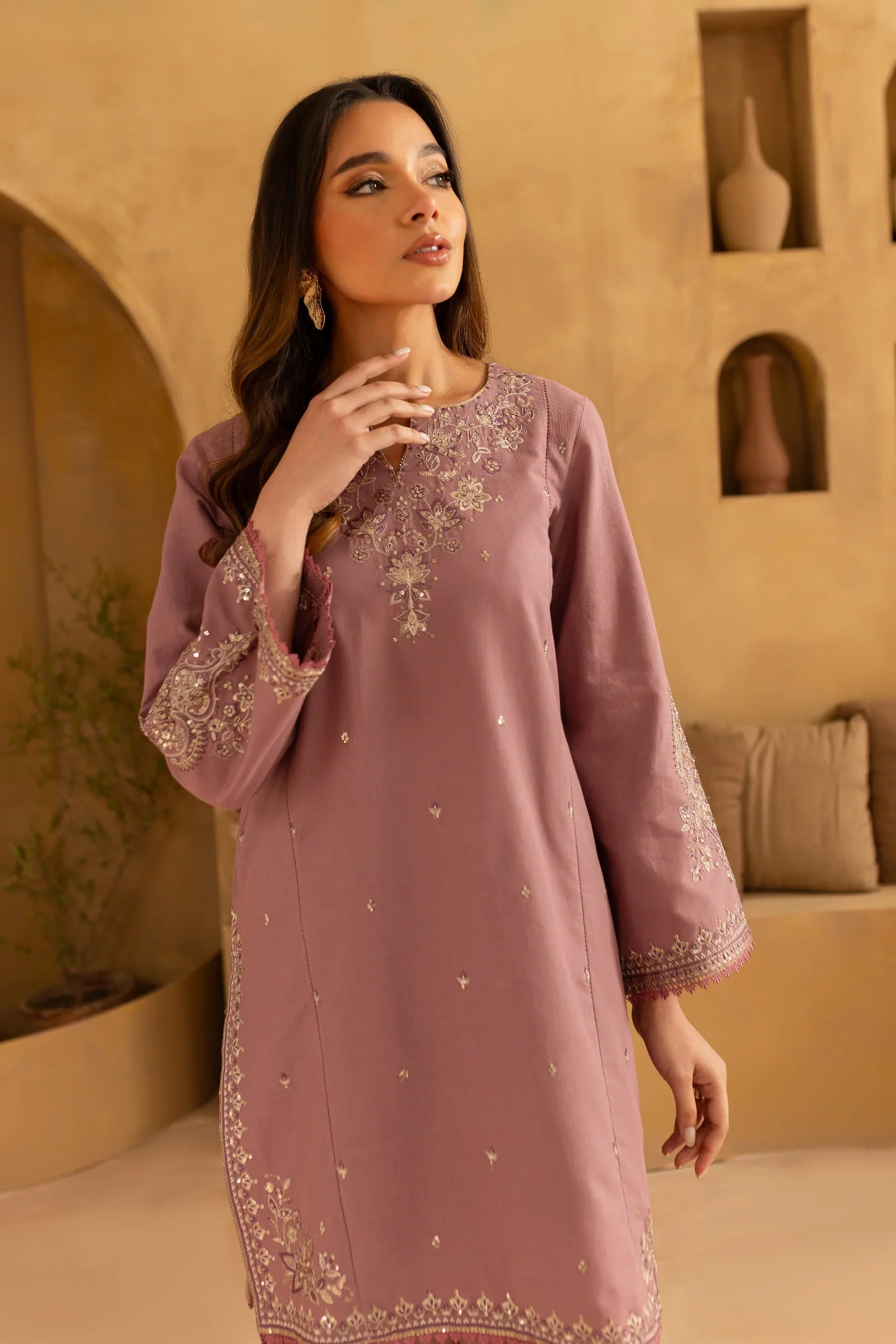 Lawn-2PC EMBROIDERED SHIRT AND TROUSER - 1361