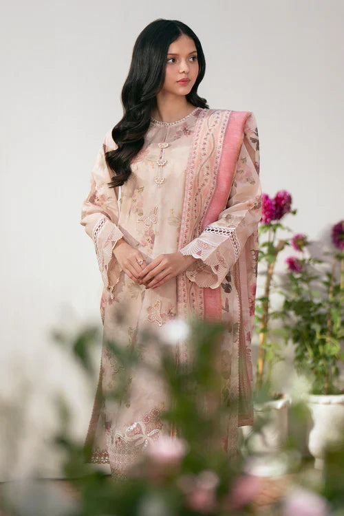 BAROQUE 3PC Lawn Printed Shirt With Voile Printed Dupatta-790