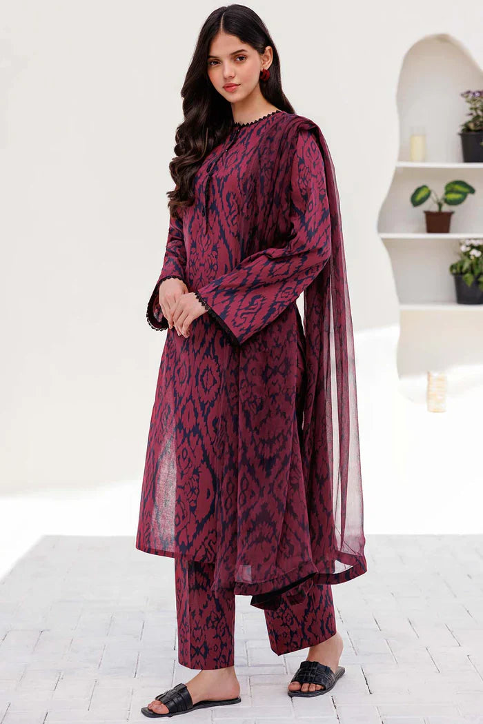 KARANDI 3PC PRINTED SHIRT WITH KARANDI PRINTED DUAPTTA AND TROUSER-822