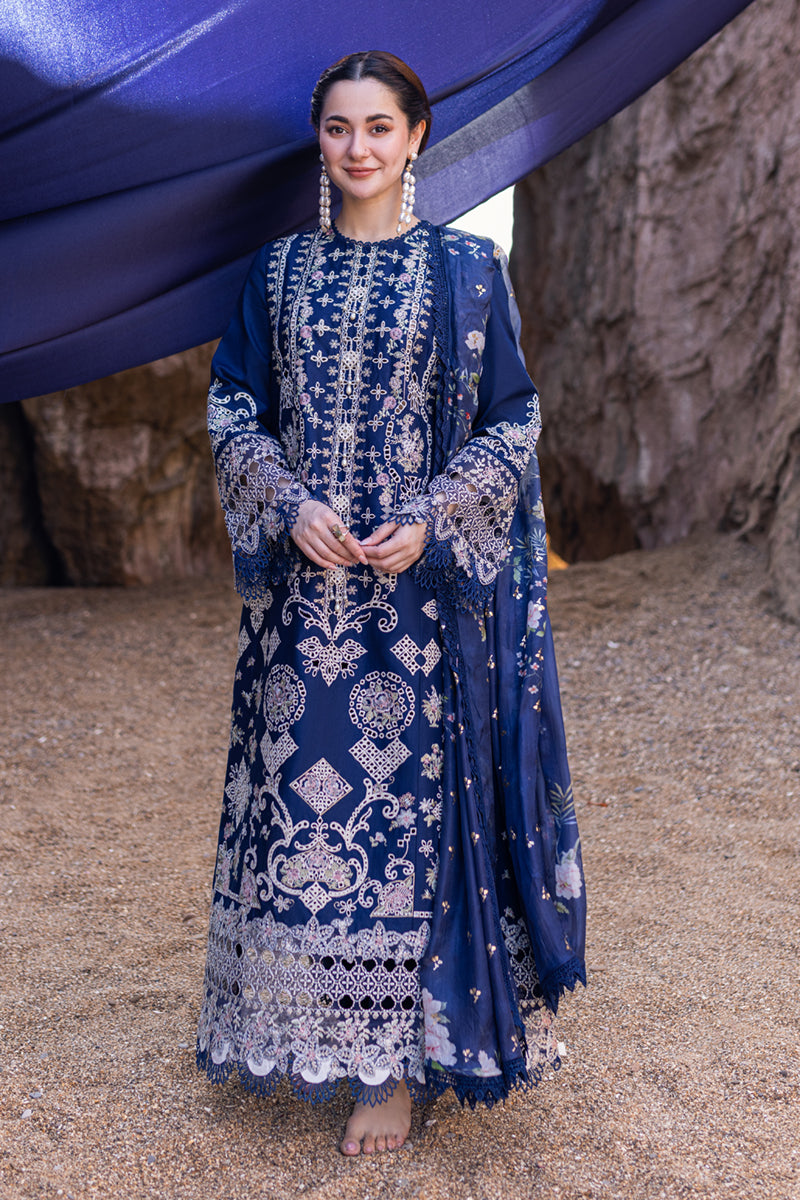 Lawn-3PC Embroidered Shirt with Digital Printed Jacquard Dupatta-1411