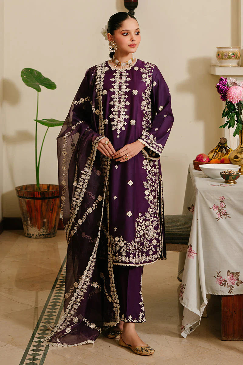 CROSS STITCH 3PC Lawn Embroidered With Organza Embroidered Dupatta-468