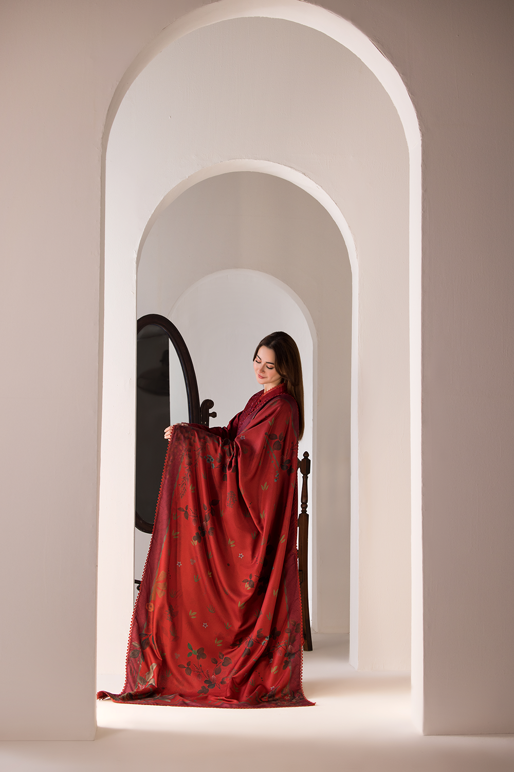 3PC LAWN EMBROIDERED SHIRT WITH DIGITAL PRINTED JACQUARD DUPATTA-5005