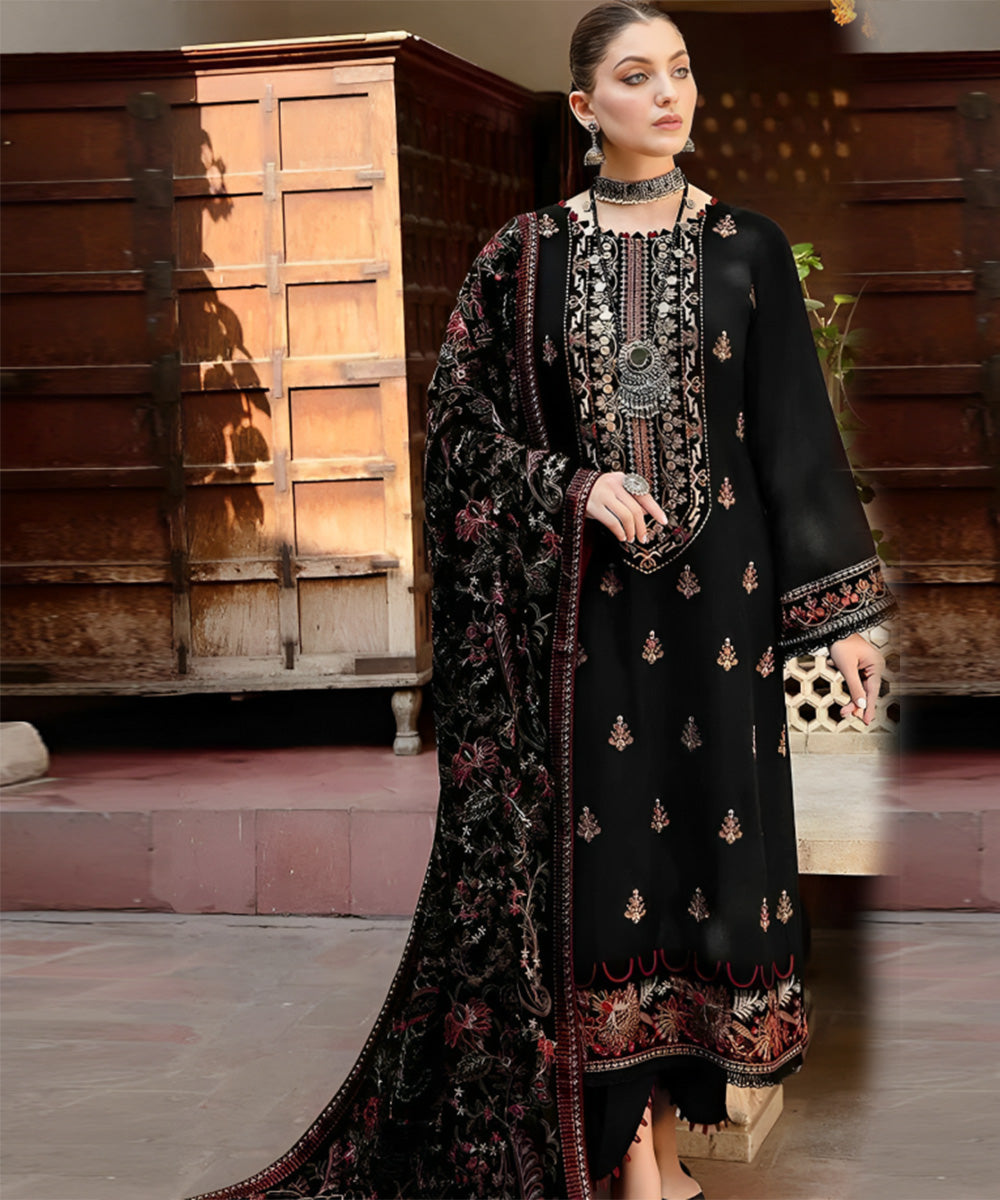 Bareeze Dhanak 3PC Embroidered With Full Embroidered Shawl-1296