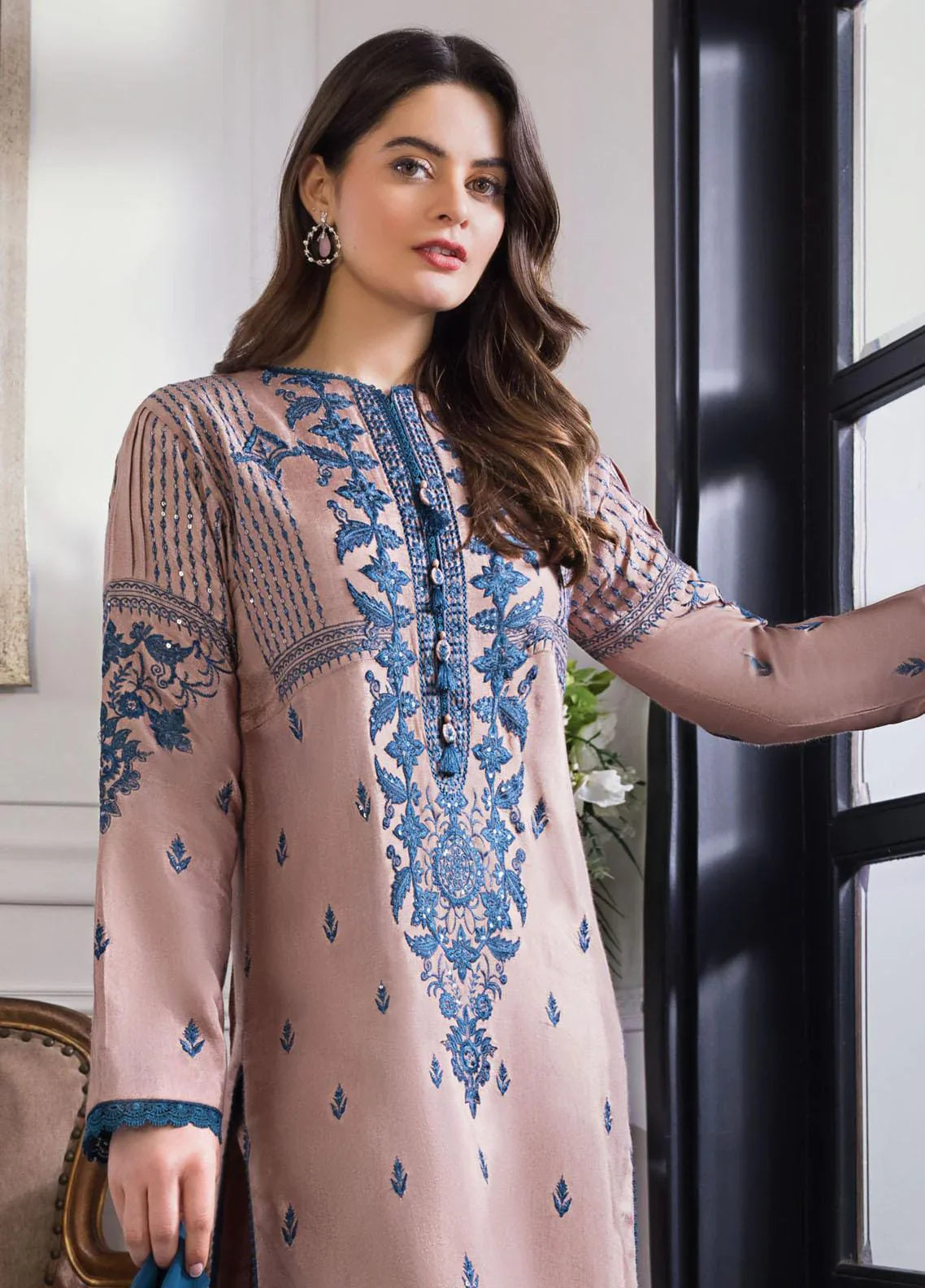 Asim Jofa Dhanak 3PC Embroidered With Chiffon Dupatta-142