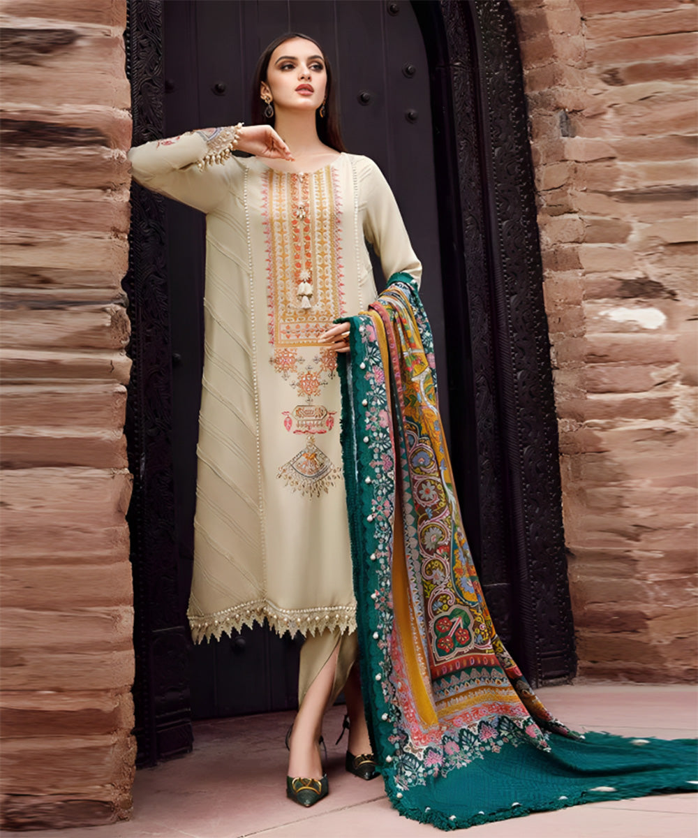 Dhanak 3PC Embroidered-1302