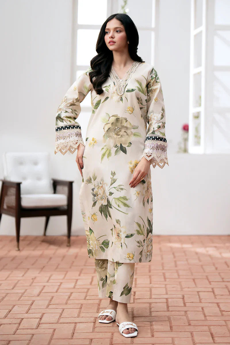 BAROQUE 3PC Lawn Printed Shirt With Voile Printed Dupatta-785