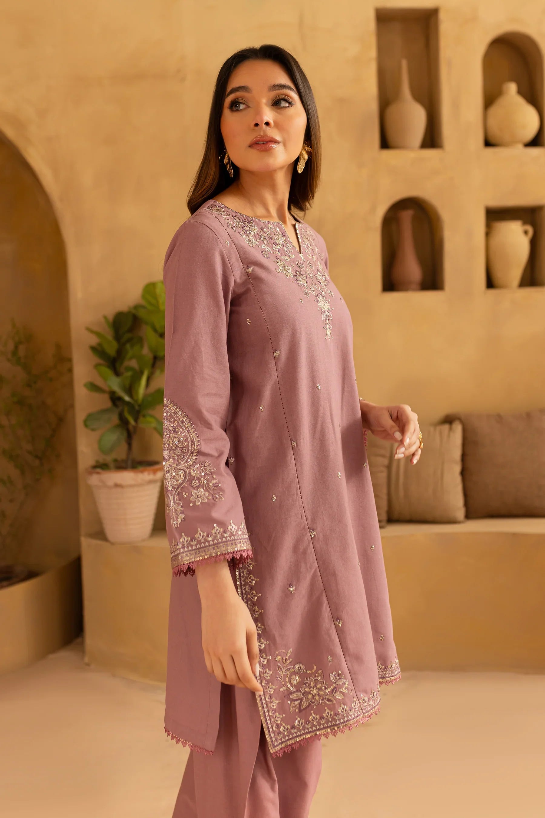 Lawn-2PC EMBROIDERED SHIRT AND TROUSER - 1361