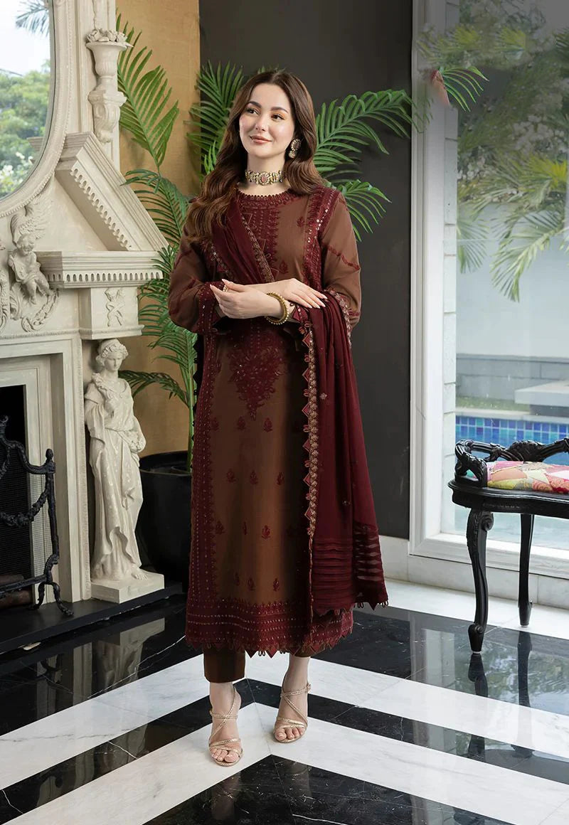 Asim Jofa Dhanak 3PC Embroidered With Chiffon Embroidered Dupatta-128