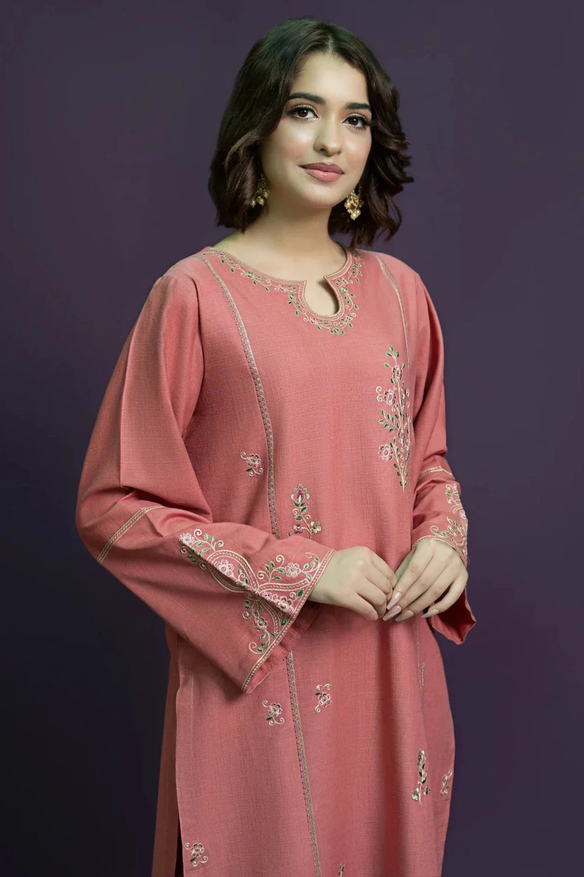 URGE Dhanak 2PC Embroidered With Embroidered Trouser-299