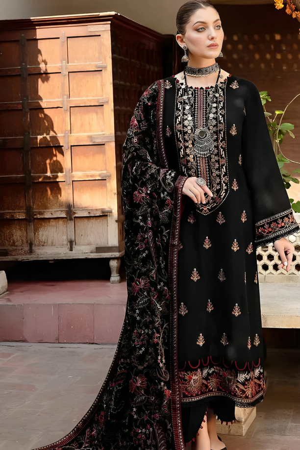 Bareeze Dhanak 3PC Embroidered With Full Embroidered Shawl-1296