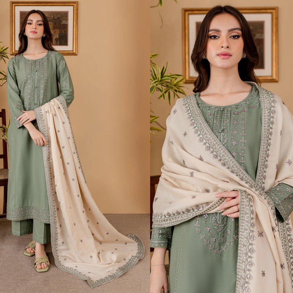 3PC Lawn Embroidered With Lawn Embroidered Dupatta-5029