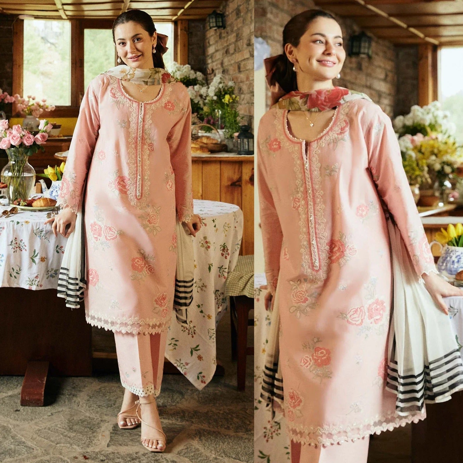 ZARA SHAHJAHAN 3PC Lawn Embroidered Shirt With Printed Dupatta-502