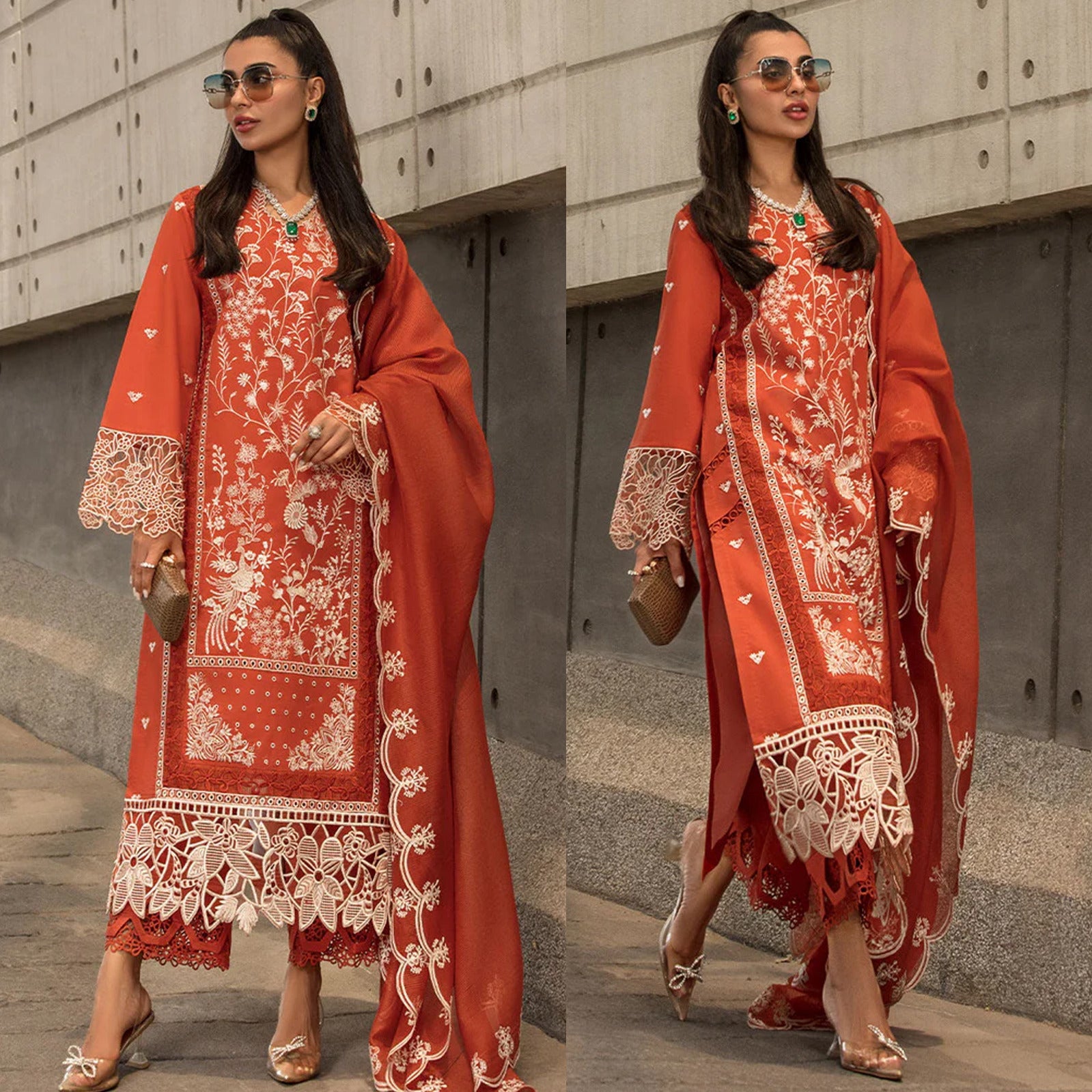 RANG RASIYA LAWN 3PC EMBROIDERED WITH LAWN EMBROIDERED DUPATTA-528